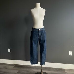 Chipre Dark Wash Straight Leg Jeans Raw Hem Made in Argentina 100% Cotton NWT